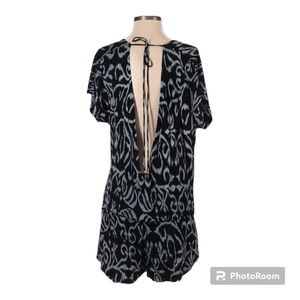 Indah Hera Back Cut Out Romper in Antik Black Size S